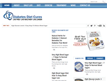 Tablet Screenshot of diabetesdietcures.net